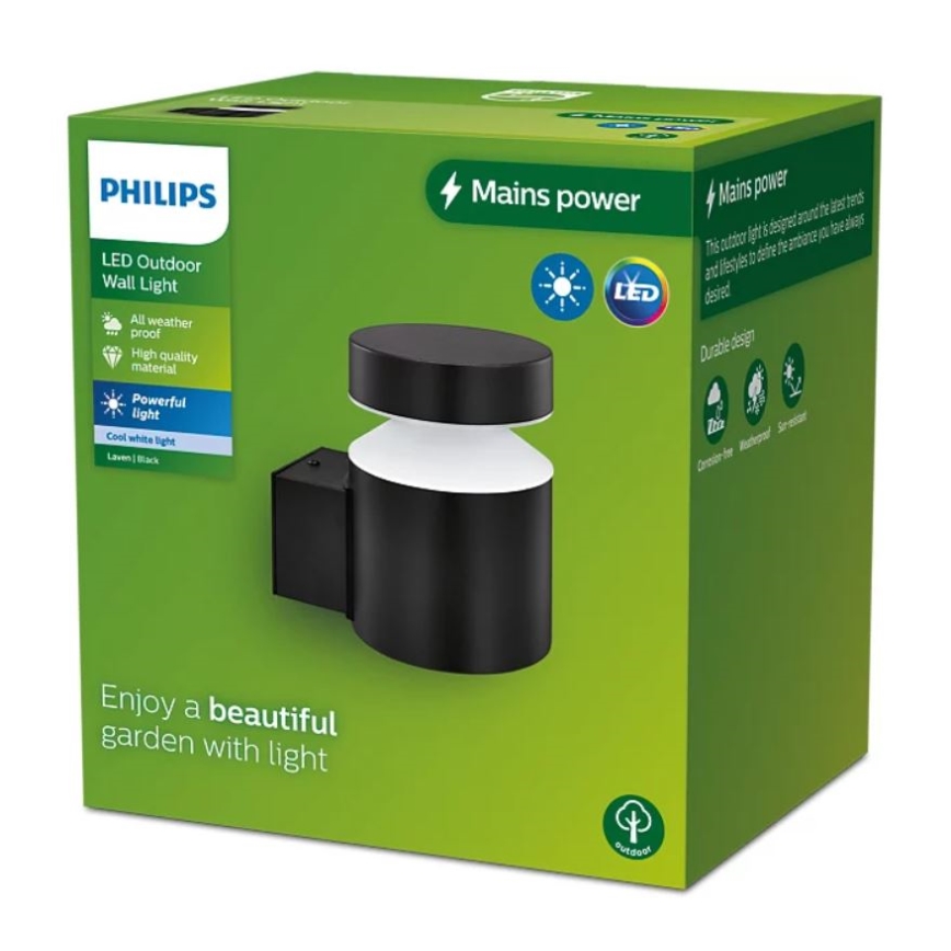 Philips - Udendørs LED væglampe LAVEN LED/6W/230V 4000K IP44