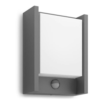 Philips - Udendørs LED væglampe med sensor ARBOUR LED/3,8W/230V 2700K IP44