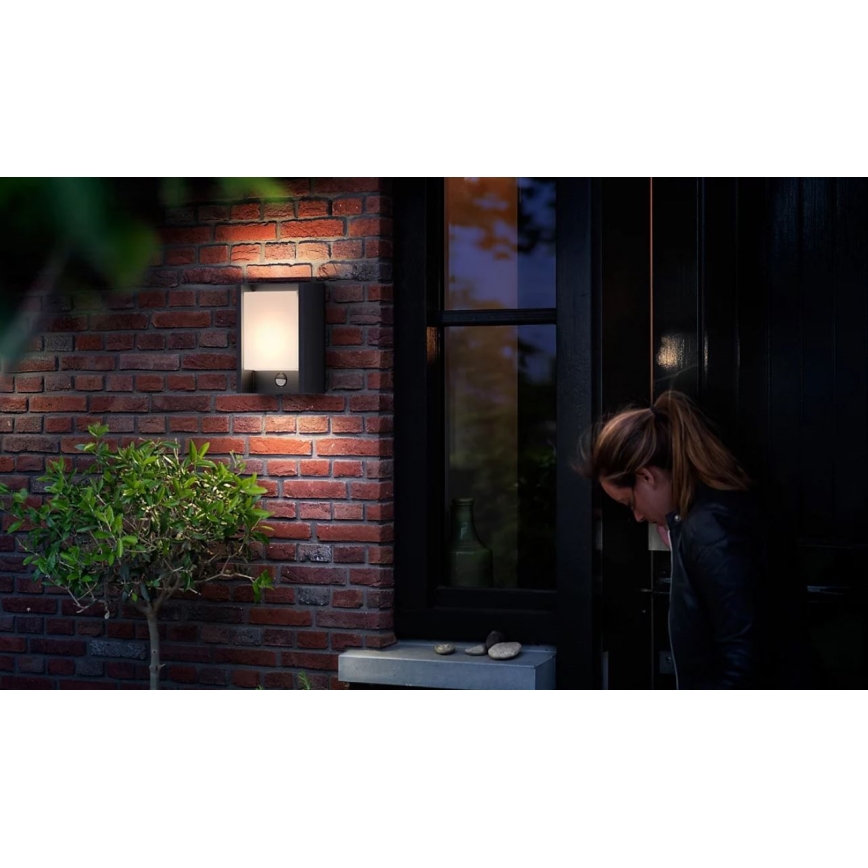 Philips - Udendørs LED væglampe med sensor ARBOUR LED/3,8W/230V 2700K IP44
