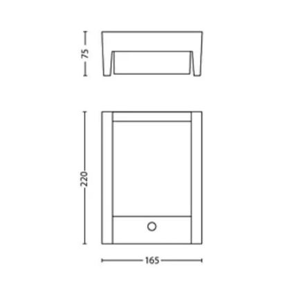 Philips - Udendørs LED væglampe med sensor ARBOUR LED/3,8W/230V 2700K IP44