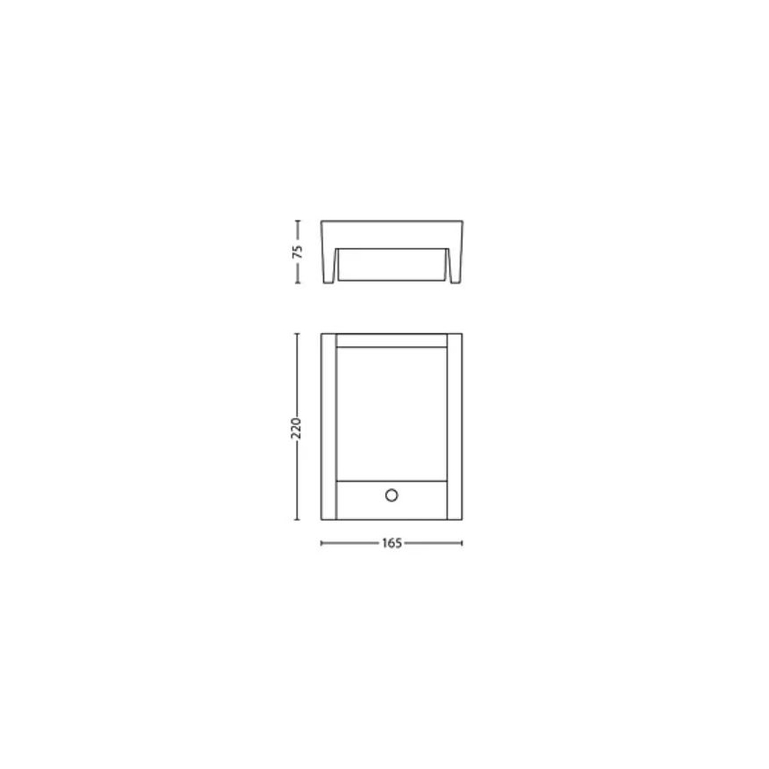 Philips - Udendørs LED væglampe med sensor ARBOUR LED/3,8W/230V 2700K IP44