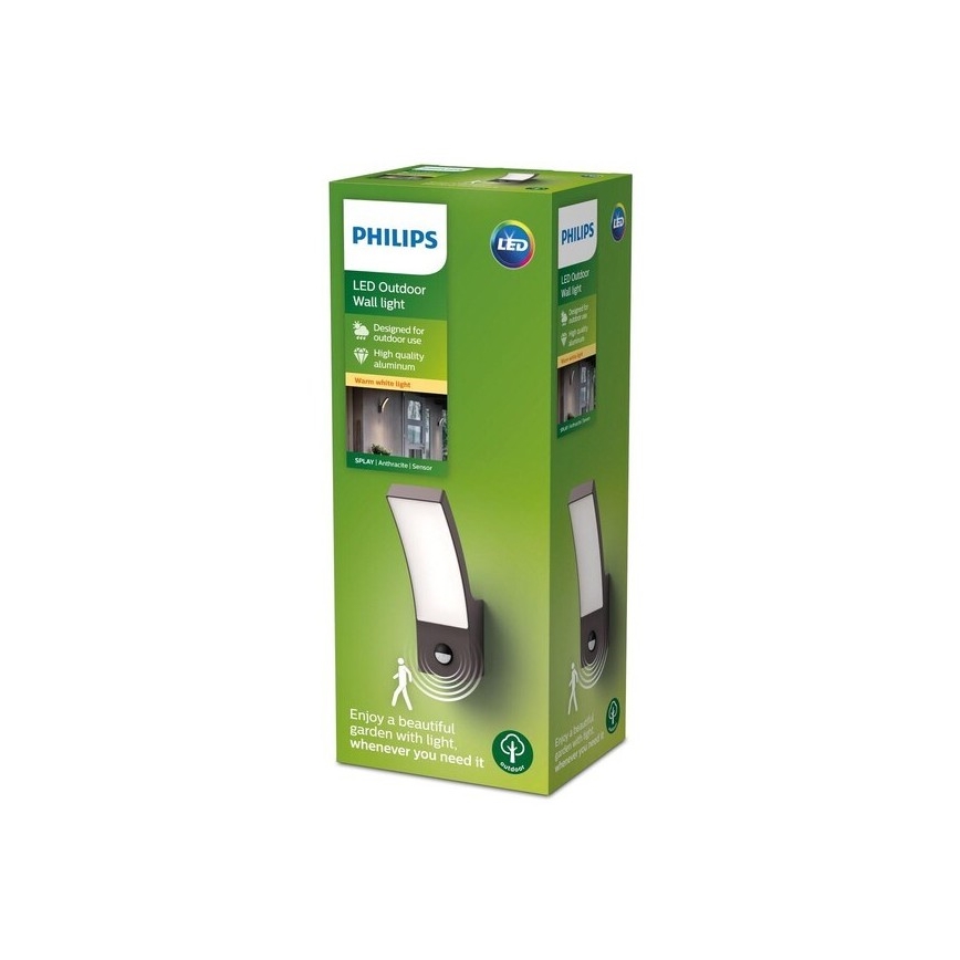 Philips - Udendørs LED væglampe med sensor LED/12W/230V 2700K IP44