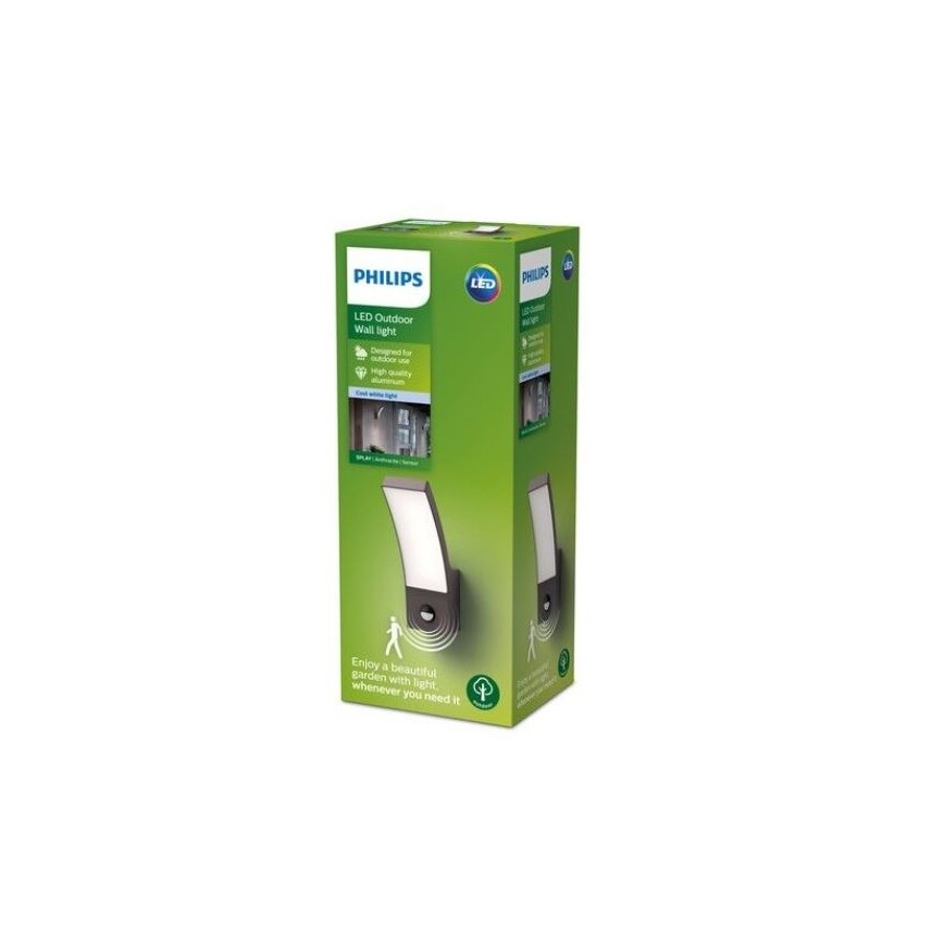 Philips - Udendørs LED væglampe med sensor LED/12W/230V 4000K IP44