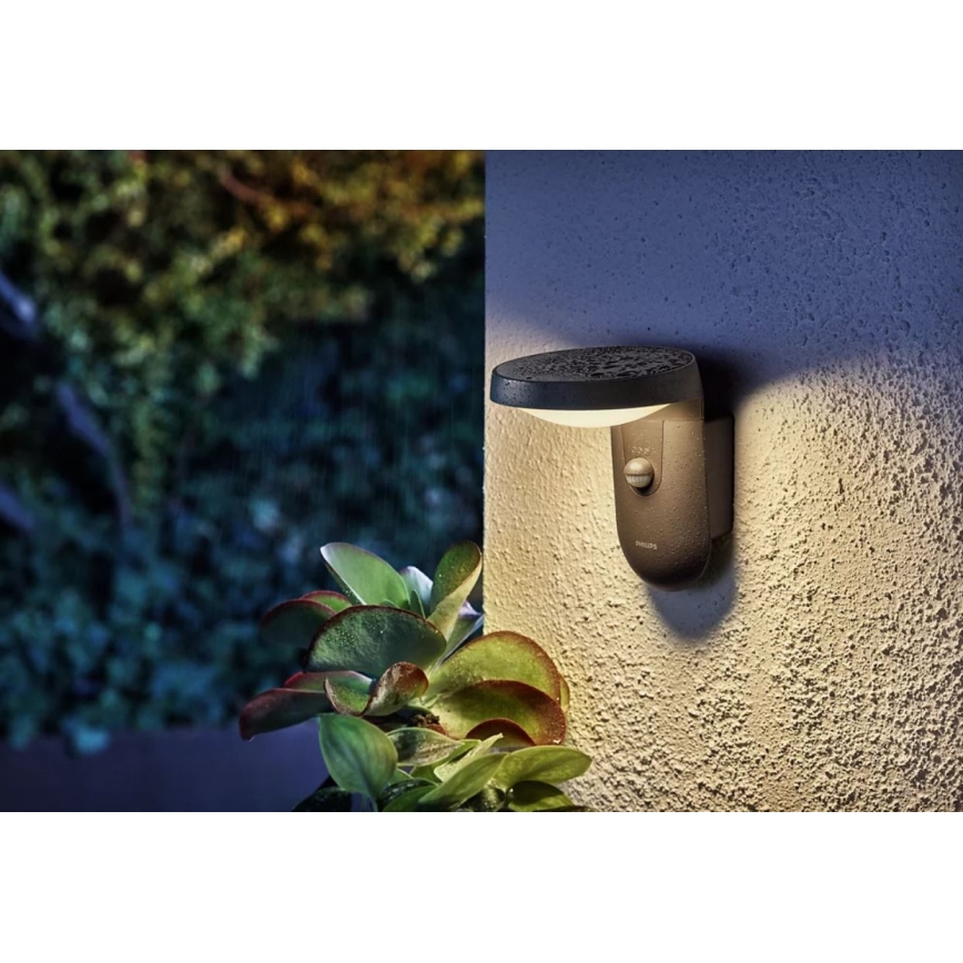 Philips - Udendørs LED væglampe med sensor LED/9W/230V 2700K IP44