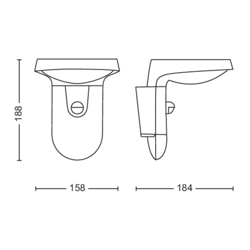 Philips - Udendørs LED væglampe med sensor LED/9W/230V 2700K IP44