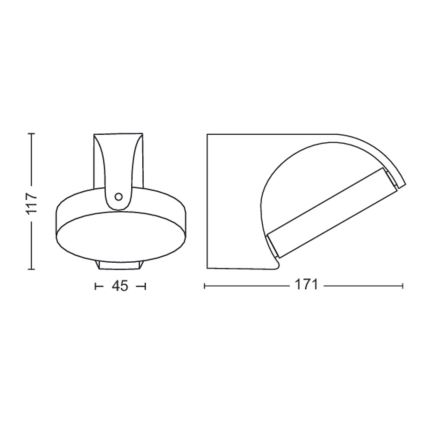 Philips - Udendørs LED væglampe LED/7W/230V 2700K IP44