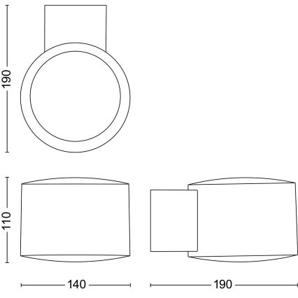 Philips - Udendørs LED væglampe OTIS LED/4,3W/230V 2700K IP44