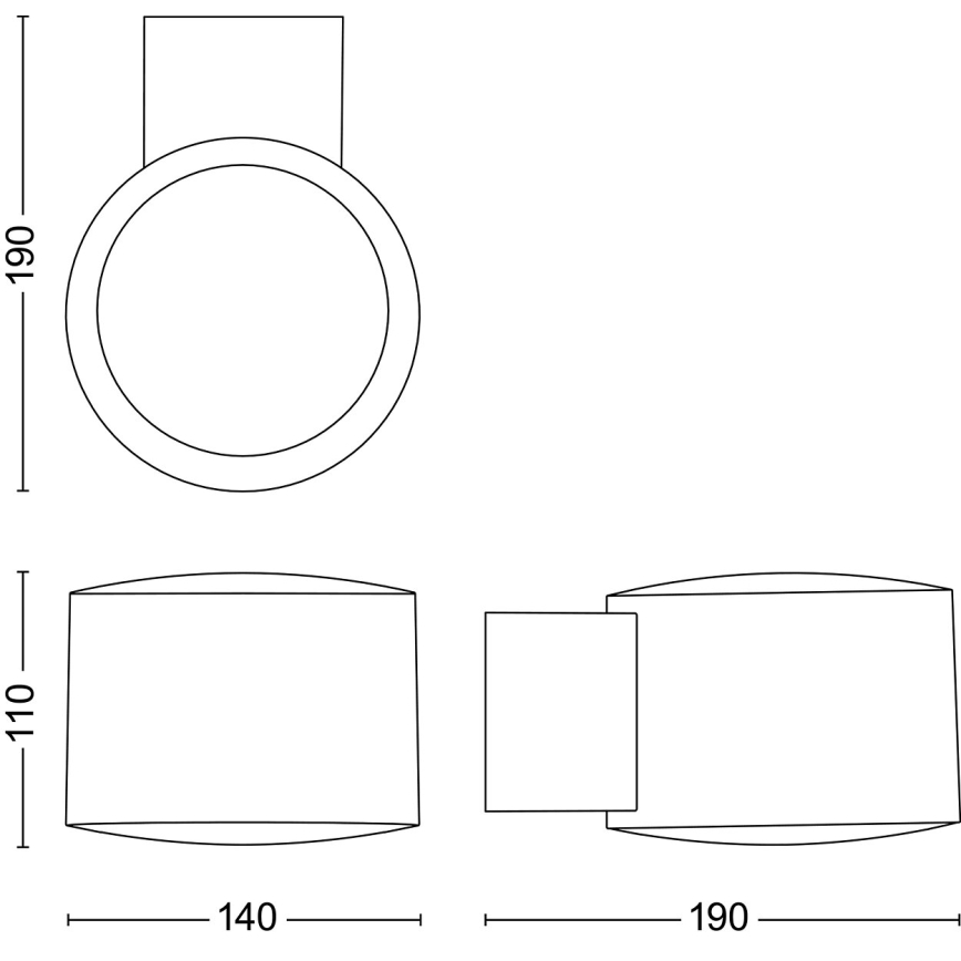 Philips - Udendørs LED væglampe OTIS LED/4,3W/230V 2700K IP44