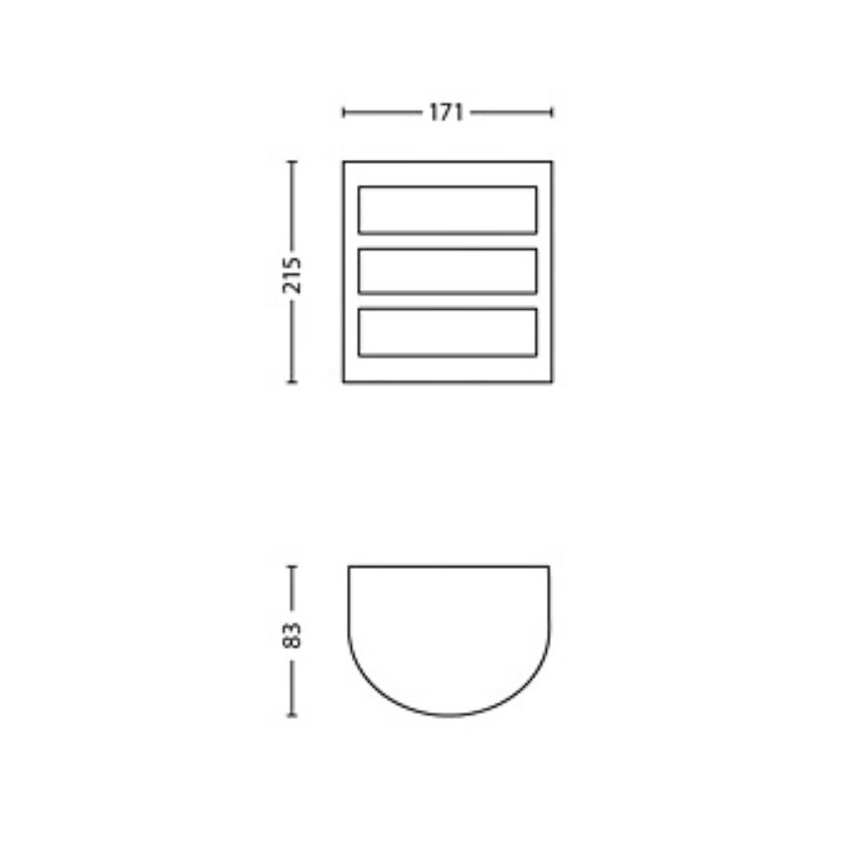 Philips - Udendørs LED væglampe PYTHON LED/3,8W/230V IP44