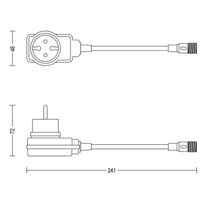 Philips - Udendørs netadapter GARDENLINK 12W/24/230V IP44