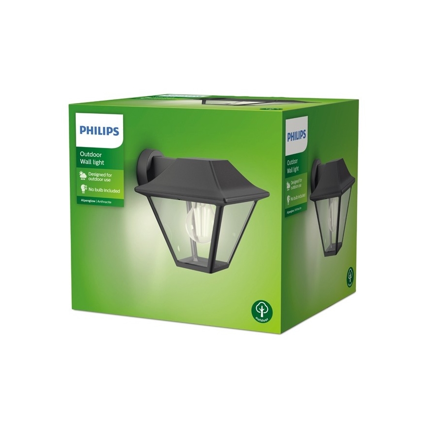 Philips - Udendørs væglampe 1xE27/60W/230V IP44