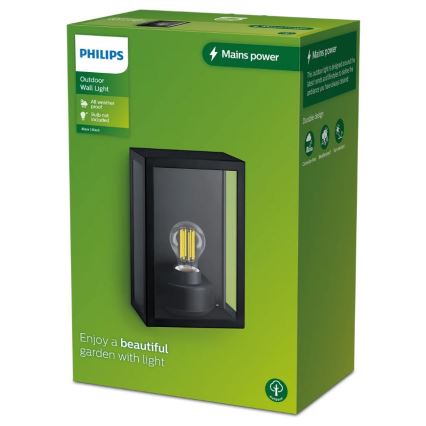 Philips - Udendørs væglampe ALZOR 1xE27/25W/230V IP44