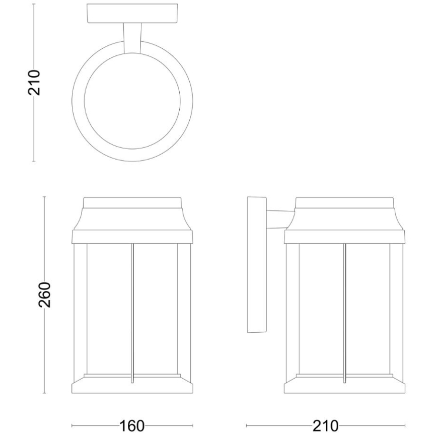 Philips - Udendørs væglampe BELLINI 1xE27/25W/230V IP44