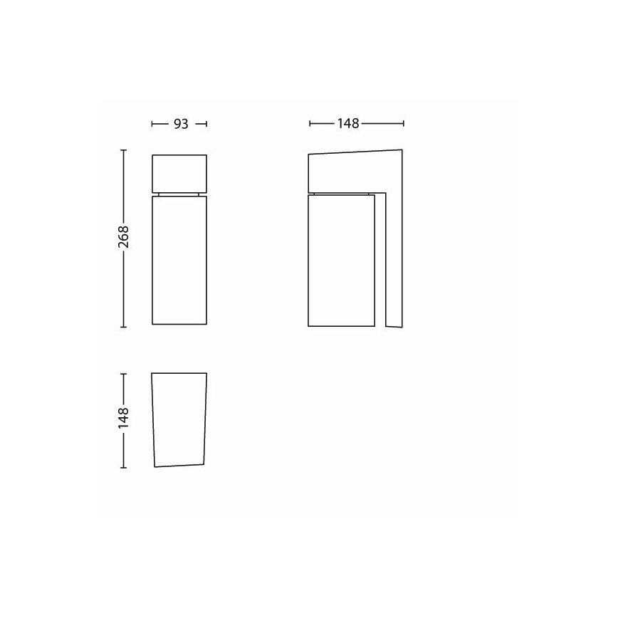 Philips - Udendørs væglampe 1xE27/23W/230V IP44 antracitgrå