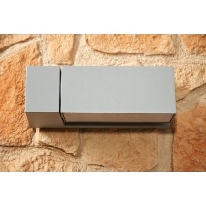 Philips - Udendørs væglampe BORDER 1xE27/23W/230V IP44 grå