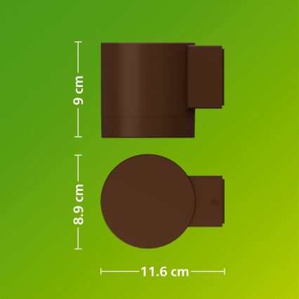 Philips - Udendørs væglampe FYLX 1xGU10/5W/230V brun IP44