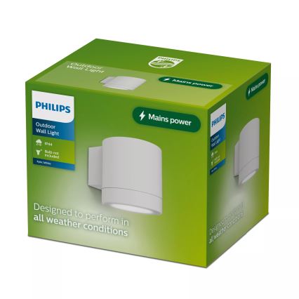 Philips - Udendørs væglampe FYLX 1xGU10/5W/230V hvid IP44