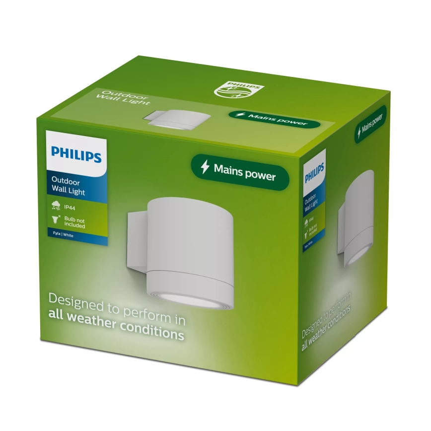 Philips - Udendørs væglampe FYLX 1xGU10/5W/230V hvid IP44