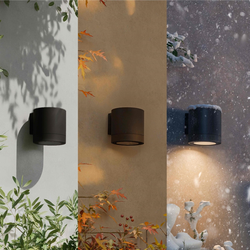 Philips - Udendørs væglampe FYLX 1xGU10/5W/230V sort IP44