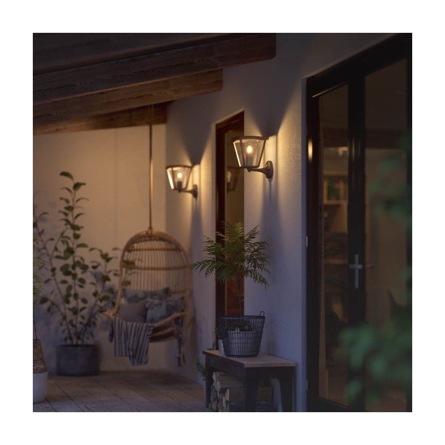Philips - Udendørs væglampe dæmpbar Hue INARA 1xE27/7W/230V Wi-Fi IP44
