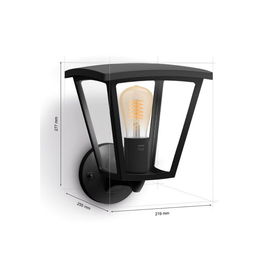 Philips - Udendørs væglampe dæmpbar Hue INARA 1xE27/7W/230V Wi-Fi IP44