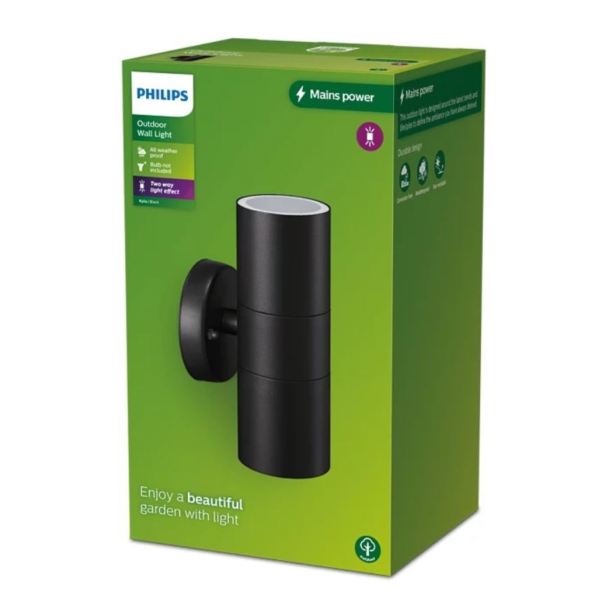 Philips - Udendørs væglampe KYLIS 2xGU10/25W/230V IP44