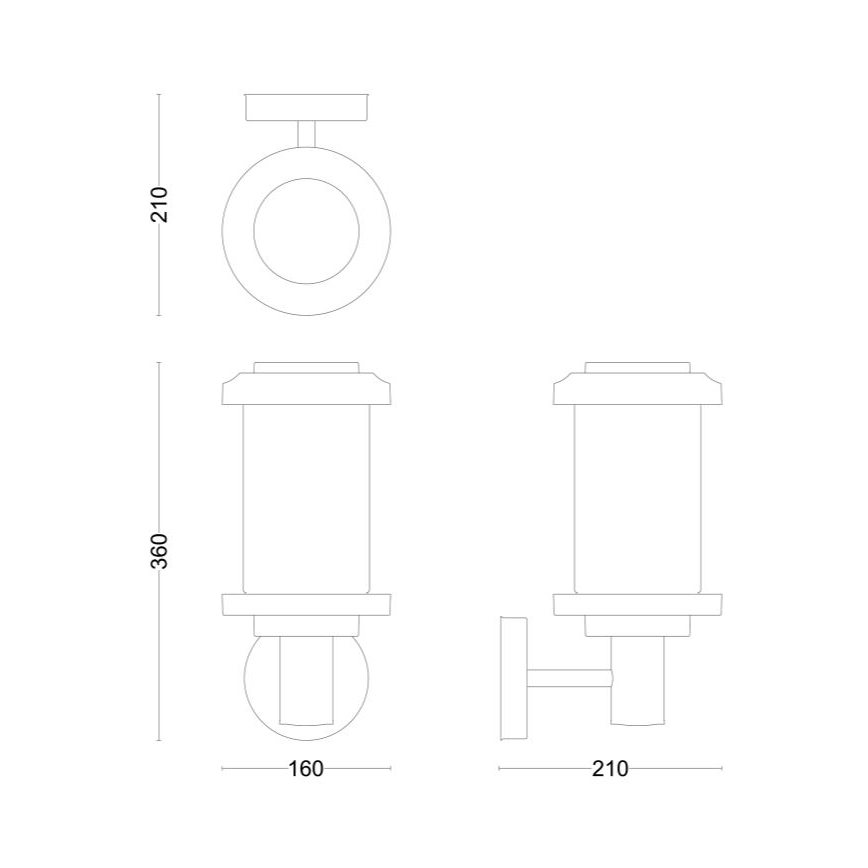 Philips - Udendørs væglampe LISTRA 1xE27/25W/230V IP44