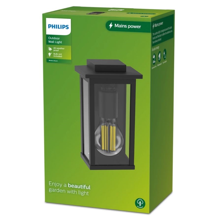 Philips - Udendørs væglampe MIRTH 1xE27/25W/230V IP44
