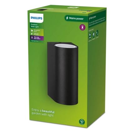 Philips - Udendørs væglampe NIGHTINGALE 2xGU10/35W/230V IP44