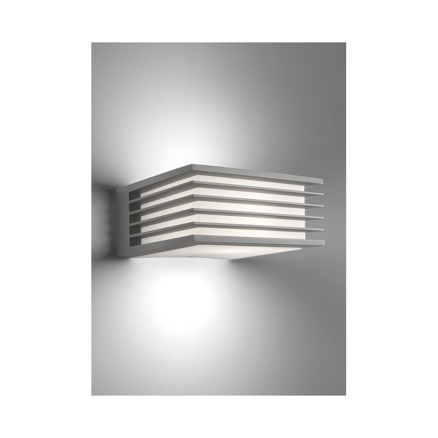 Philips - Udendørs væglampe SHADES 1xE27/15W/230V IP44 grå