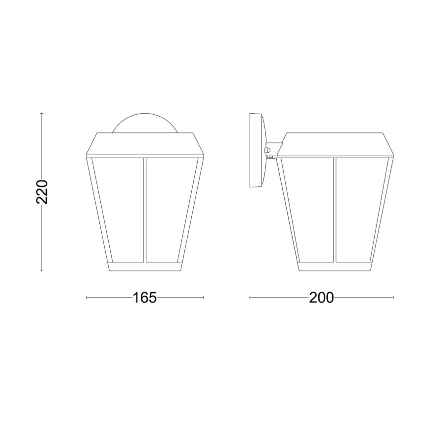 Philips - Udendørs væglampe SUNERA 1xE27/25W/230V IP44