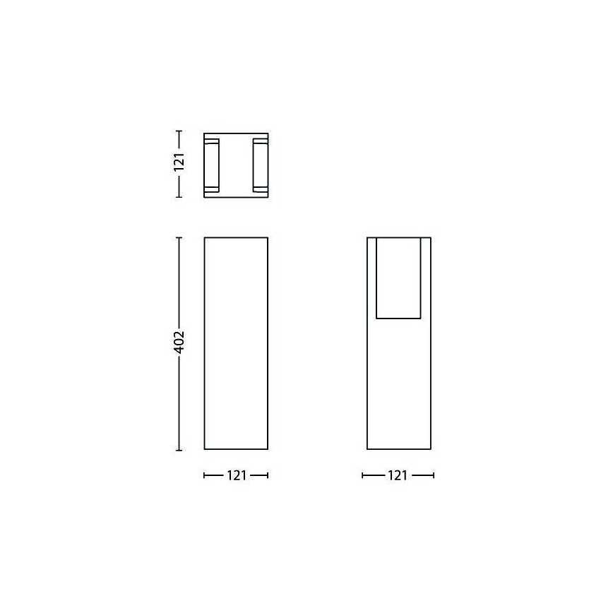 Philips - Udendørslampe BRIDGE 1xE27/14W/230V IP44 40,2 cm