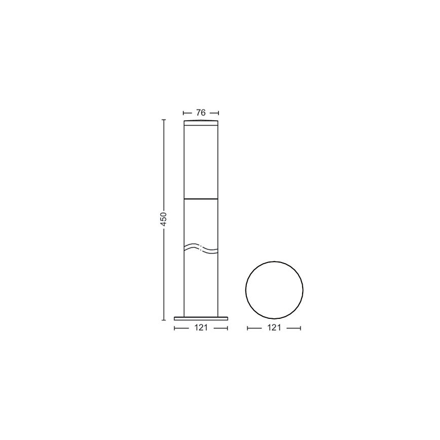 Philips - Udendørslampe 1xE27/20W/230V 45 cm IP44