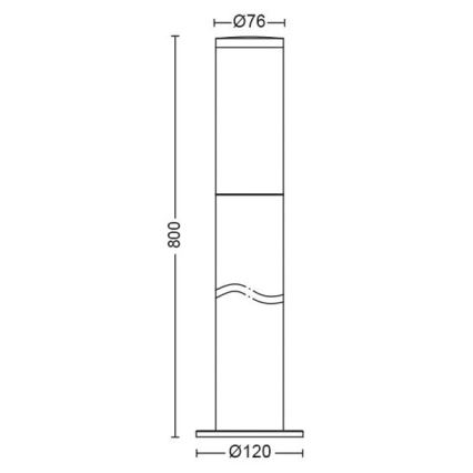 Philips - Udendørslampe 1xE27/20W/230V 80 cm IP44