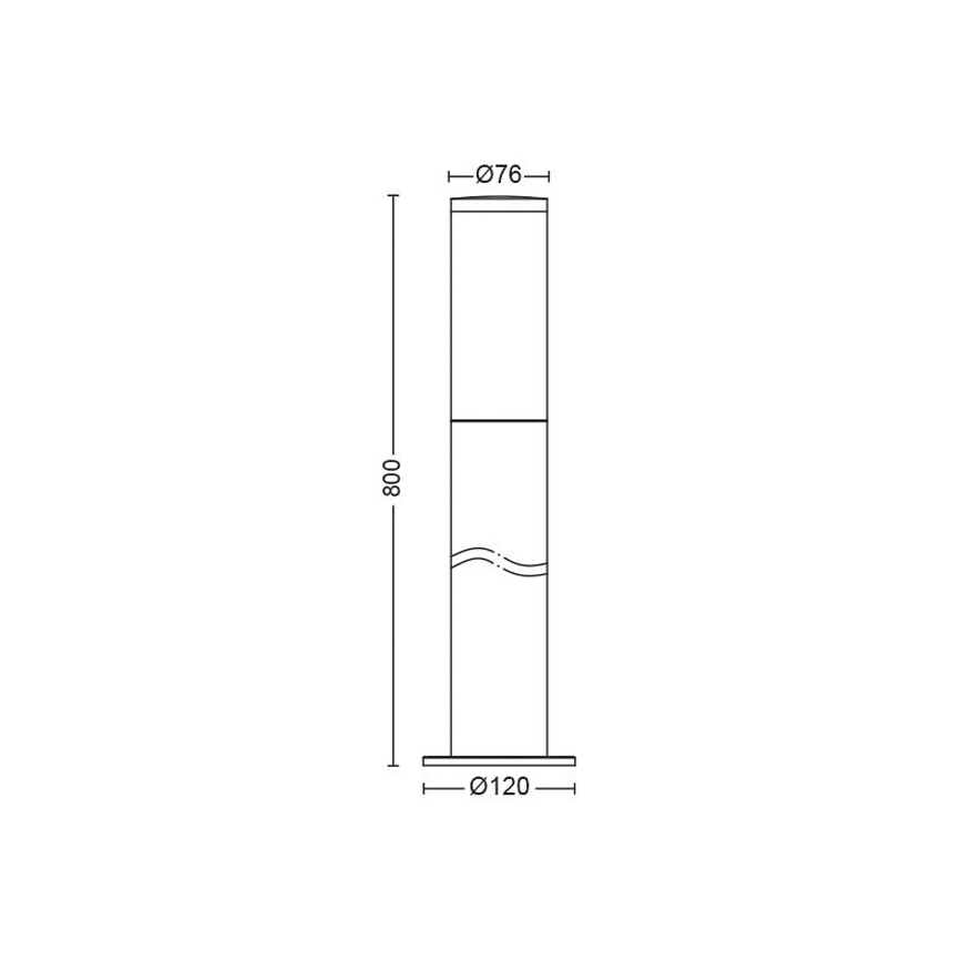 Philips - Udendørslampe 1xE27/20W/230V 80 cm IP44