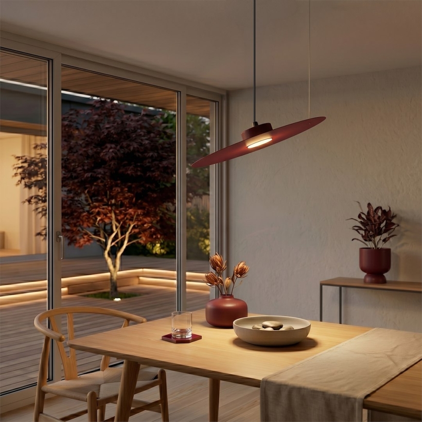 PIATTO pendel på ledning 1xGX53/15W/230V Ø 45 cm, vinrød