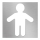 Piktogram Mænd 12x12 cm rustfrit stål/sølv