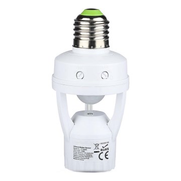 PIR-sensor til E27-pære hvid