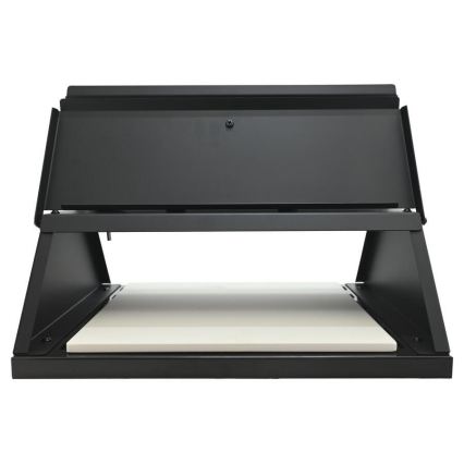 Pizzaovn med låge og termometer 40x35,5x21 cm sort