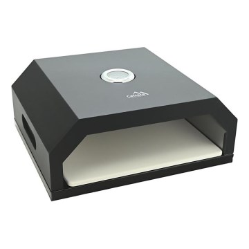 Pizzaovn med termometer 40x34,5x16 cm, sort