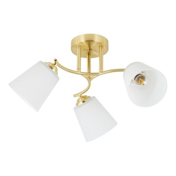 Plafond PAFOS 3xE27/15W/230V guldfarvet