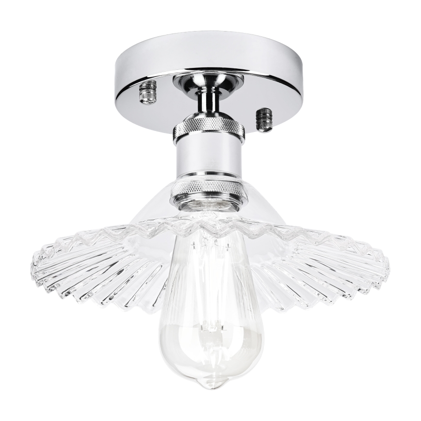 Plafond TRISH 1xE27/15W/230V højglans krom/klar