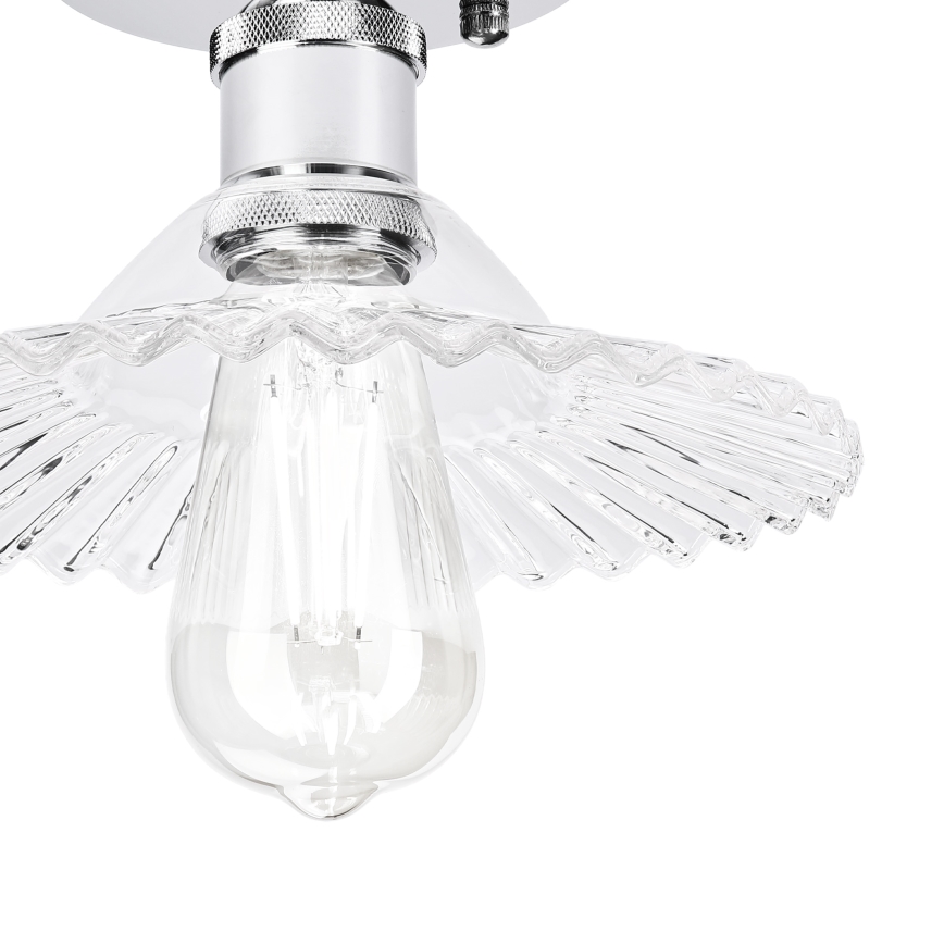 Plafond TRISH 1xE27/15W/230V højglans krom/klar