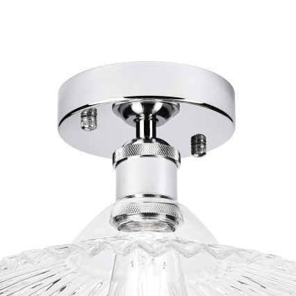 Plafond TRISH 1xE27/15W/230V højglans krom/klar
