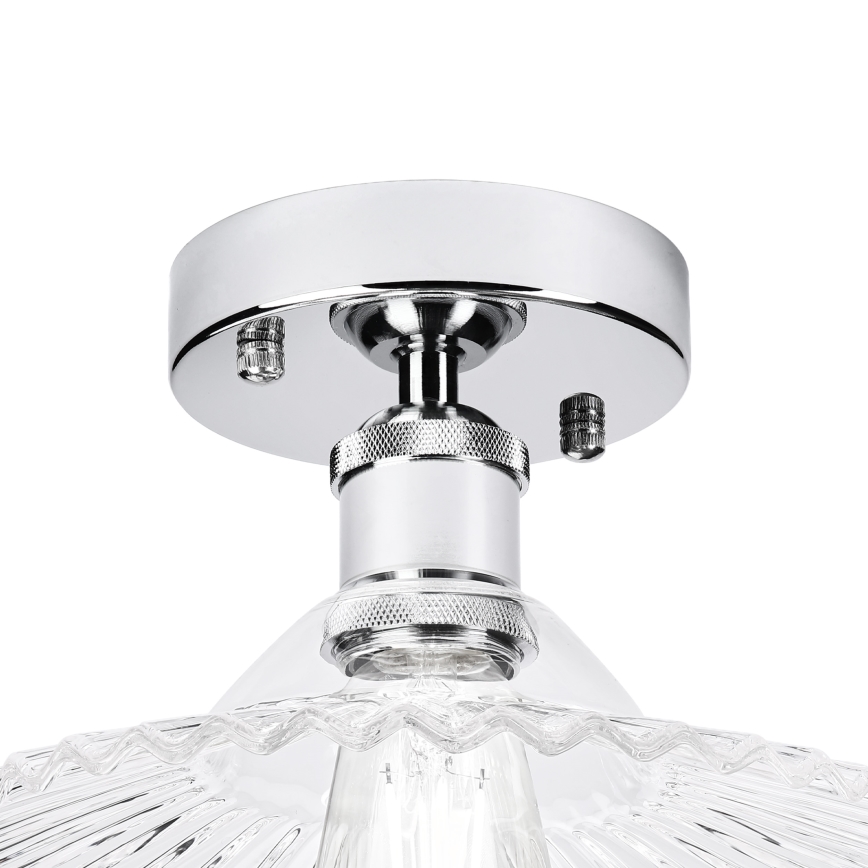 Plafond TRISH 1xE27/15W/230V højglans krom/klar