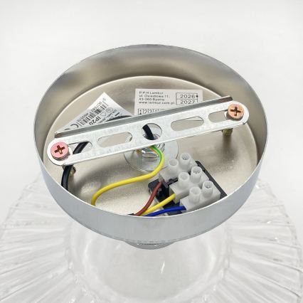 Plafond TRISH 1xE27/15W/230V højglans krom/klar