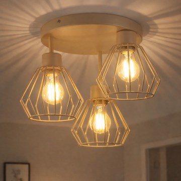 Plafondlampe AUDREY 3xE27/60W/230V beige