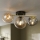 Plafondlampe AURIS 3xE14/15W/230V guld/røget sort/beige