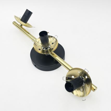 Plafondlampe AURIS 3xE14/15W/230V guld/røget sort/beige