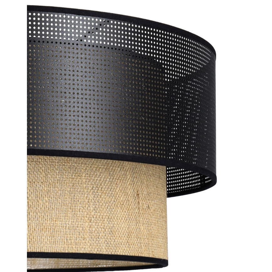 Plafondlampe BORHO 1xE27/60W/230V sort/jute